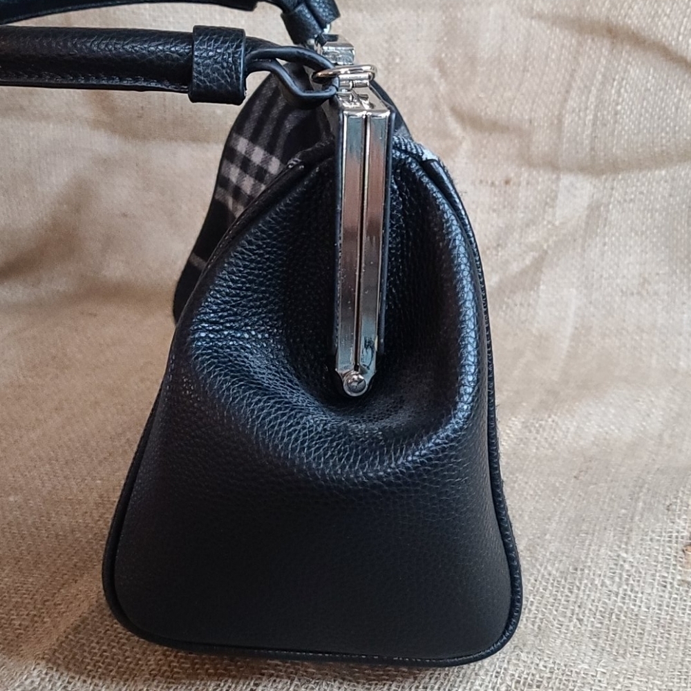 Purse unbranded flannel plaid black faux leather - Picture 6 of 10
